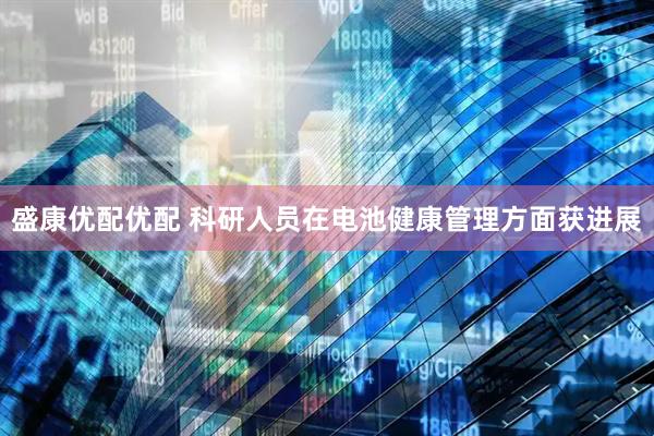 盛康优配优配 科研人员在电池健康管理方面获进展