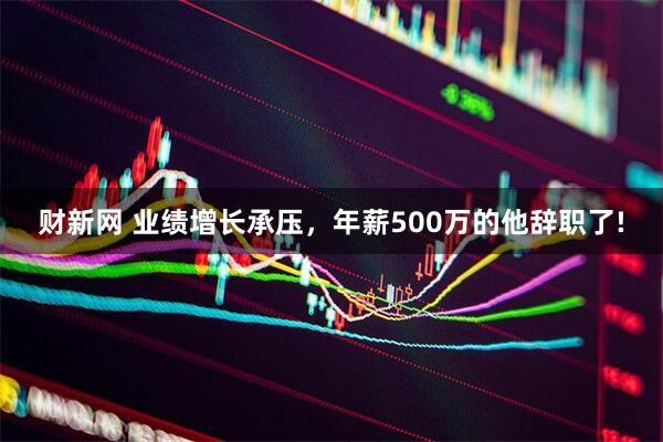财新网 业绩增长承压，年薪500万的他辞职了!